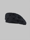 Elegant Celebrity Bow Jacquard Berets for Women Spring and Summer Thin Chiffon Hats