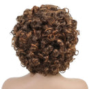 Curly wig with brown and black color on a white background, labeled 'Obroi'.