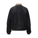 Autumn Double Layered Heavy Washed Denim Jacket Men's Baggy Casual Jeans Coat