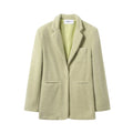 Chic Women Blazer Solid Single Breasted Thick Blazer Office Lady Blazers