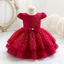 Sparkling Baby Girls Princess Dress Striped Summer Christmas Wedding 6M-4 Years