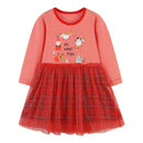 Cartoon Santa Claus Baby Girl Dresses Kids Doll House Clothes Cosplay Costume Children Long Sleeve Casual Performance clothing