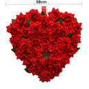 Valentines Day Wreath for Front Door Pink Roses with Bow Tie Berry Wreaths Decor