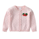 Baby Sweater Women Treasure Long Sleeve Pure Cotton Knitting Cardigan Strawberry Princess Infant Sweater