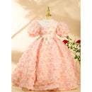 Evening Party Dresses for Girls Children Clothes Flowers Beading Ball Gown Teenage Royal Grad Night Dress Infant