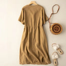 Dress Women Casual Loose Short Sleeve Dress Summer Thin Aesthetic Clothes