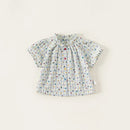 New Summer Kids Girl Sets Colorful Polka Shirt Strawberry Embroidery Shorts Toddler Clothing