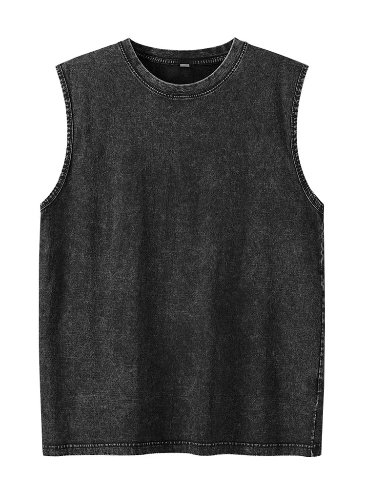 Summer Men Tank Tops Sleeveless T Shirts Running Beach Cutoff Tees