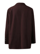 Women Zipper Elegant Blazer Lapel Long Sleeve Jacket Tide Spring Autumn