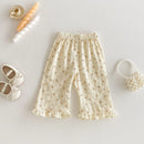 Girls Floral Set Summer Baby Sleeveless Top Children's Casual Pants Two-piece Set