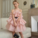 Summer children flounty cake Dress girl host piano princess dress girl birthday dress