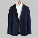 Men's Wool Hand-stitched Double-sided Suit Single-row  Business Casual Suit