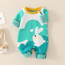 Autumn And Winter Baby Clothes Romper Bodysuit For Boys And Girls Pure Cotton Knitting Climbing Clothes