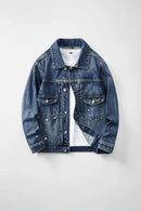 Men's Denim Jacket Autumn Classic Trucker Jean Cargo Jacket