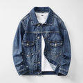 Men's Denim Jacket Autumn Classic Trucker Jean Cargo Jacket
