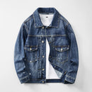 Men's Denim Jacket Autumn Classic Trucker Jean Cargo Jacket