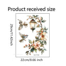 Flower Pendant Lamp Bird Wall Sticker for Bedroom Entrance Home Background Decor Wall Art
