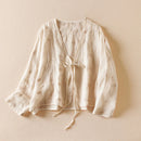 Women Flower Embroidery Shirt blouse Short Cardigan Top Summer Cover Up