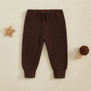 Winter Warm Toddler Infant Knit Sweater Pants Drawstring Elastic Casual Children Long Trousers