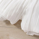 Baby Girl Solid Textured Layered Tank Top Shorts Set