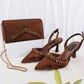 Shoes And Bag Sets For Evening Party With Stones Italian Leather Handbags Match Bags
