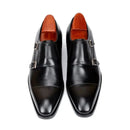 Double Monk Straps Men Shoes Office Business Genuine Leather Handmade Formal Dress Shoes for Men Designer