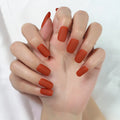Hand with red nail polish on a white background, Obroi