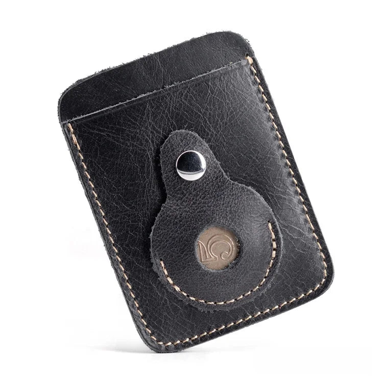 Genuine Leather Money Clip Wallet Card Holder Metal Men Slim Bills Cash Clips Clamp