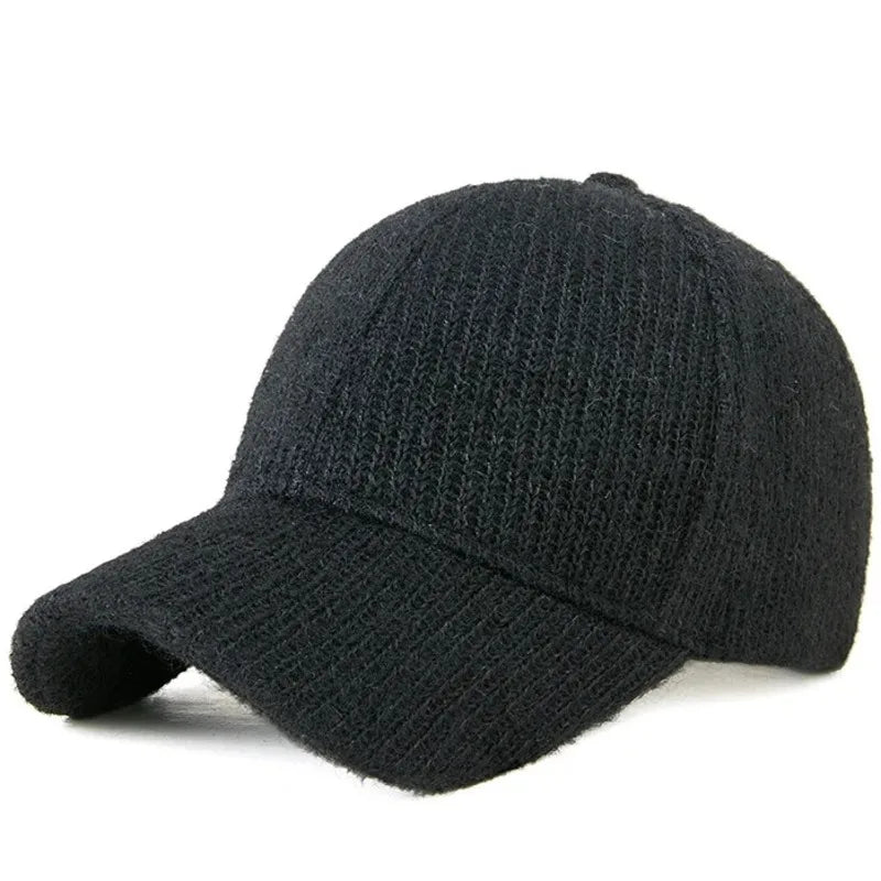 Adult Winter Baseball Cap Warm Knitted Hats Dad Outdoors Warm Sport Hat Snapback Caps