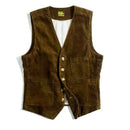 Men Retro Waistcoat Corduroy Vests Casual Vest Jackets Gentleman Business Men Tank Tops