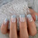 Top Nails Square Shape With Glitter Press On Finger Nails Nails With Designs Short Nails