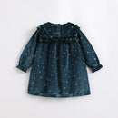 Christmas Dress for Girls Long Sleeve Baby Red Dresses Sisters Velvet Princess Clothes Cotton Sundress Kid Spanish