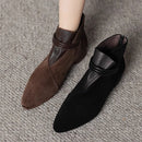 Women Ankle Boots Pointed Toe Thick Heel Women Short Female Boots
