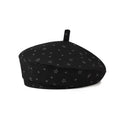 Black beret with star pattern on a white background, Obroi