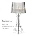 Antique Accent Table Lamp Clear Acrylic for Living Room Bedroom House Bedside Nightstand Home