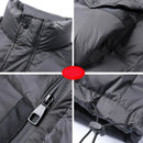 Men's Padded Jacket Winter White Duck Down Fluffy Puffer Outerwear Black Oversize Coat Male