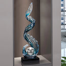 Home Decor Wind and Water Rising Decorations Resin Sculpture Luxury Art Decoration Customized