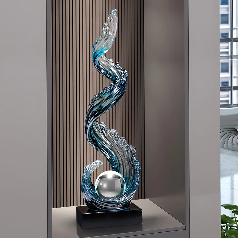 Home Decor Wind and Water Rising Decorations Resin Sculpture Luxury Art Decoration Customized