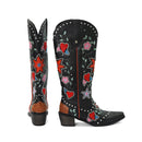 Boots For Women Embroidered Western Knee High Boots Autumn Winter Casual Warm Shoes