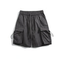 Retro Multi Pocket Tooling Casual Shorts Mens Loose Vintage Drawstring Pants for Summer
