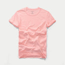 Short Sleeve T-shirts for Men Retro Summer Cotton Solid Tops Male Casual Simple Thin White Tee Clothing