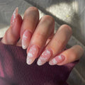 24Pcs/Set New Oval Press on Nails Patch Wearable Nail Tips Cute Cartoon Acrylic Nails Full Coverage False Nails Art