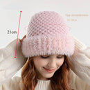 Winter Beanies for Women Soft Fur Bucket Hat Girl Plush Thicken Coldproof Ear Protection Cap Knitted Wool Warm Burr Hats