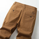 Men's Casual Pants Stretch Cotton Regular Straight Pockets Designer Trousers