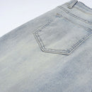 Vintage Jeans Streetwear Denim Pants Men Ripped Hole Jeans Casual Denim Trousers