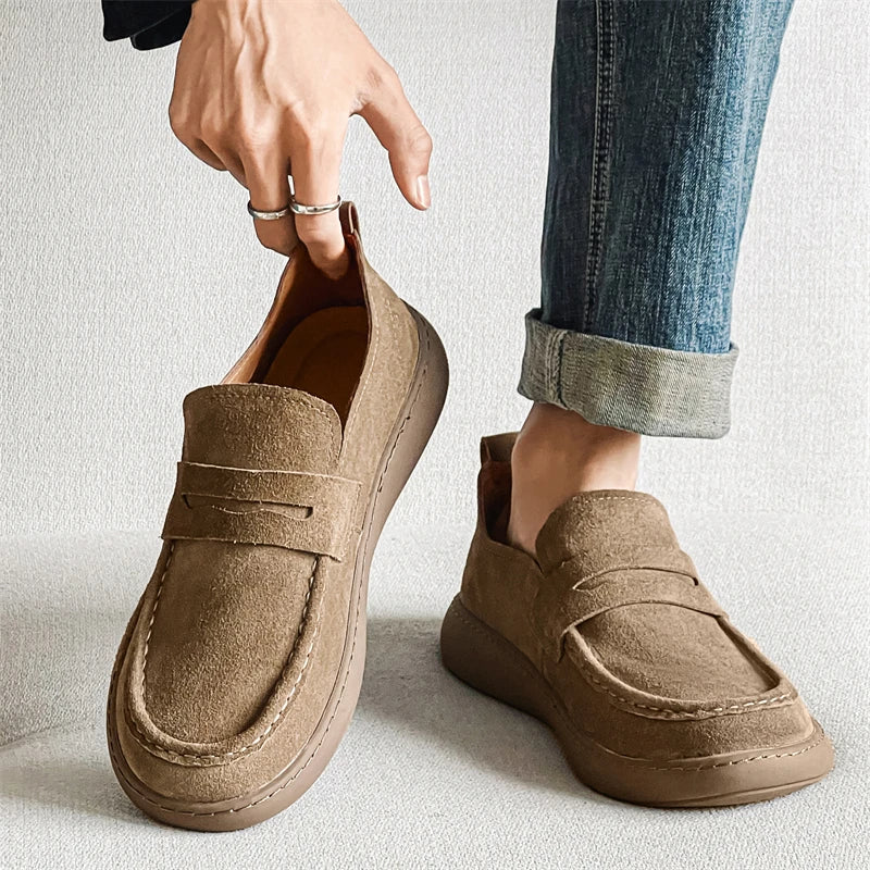 Loafers Leather Shoes for Men Handmade Comfort Casual Shoes