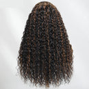 Curly wig on a white background with 'Obroi' branding.