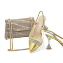 Bag Set Ladies Shoe with Matching Bag Set Rhinestone Designer Shoes Women Luxury Pumps