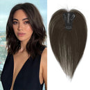 Women with Bangs Covering Their White Hair and a Thin Invisible Replacement Piece for Their Hair
