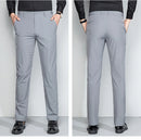 Men Elastic Slim Fit Trousers Wrinkle Free Streetwear Pants Spring and Summer